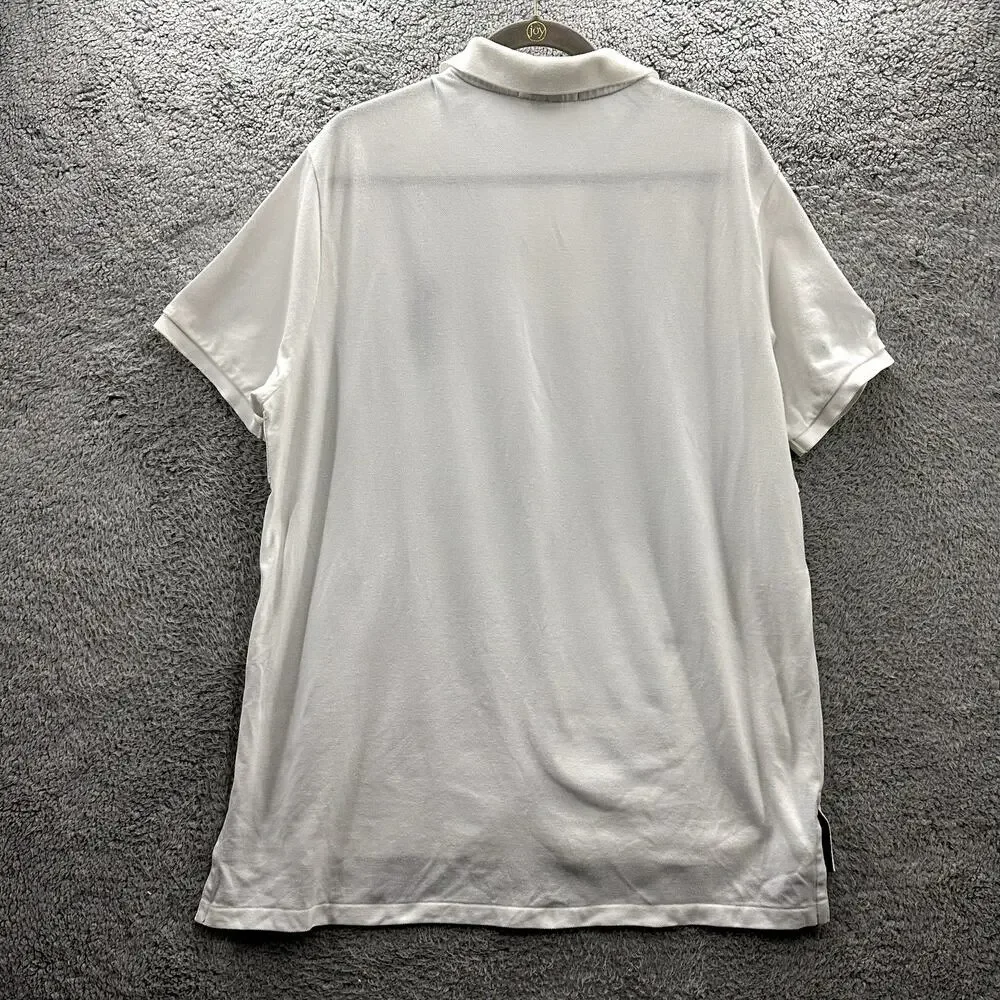 Vintage Polo Ralph Lauren 2XL White Wimbledon Polo Casual Tennis Big Pony - Picture 8 of 10
